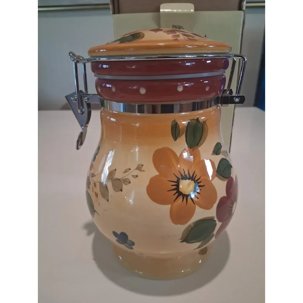 Vintage 2003 Oneida Sunset Bouquet Medium Canister R704956 - New Old Stock...